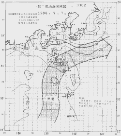 一都三県漁海況速報、関東・東海海況速報(1998/07/07)