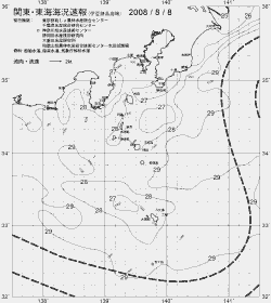 一都三県漁海況速報、関東・東海海況速報(2008/08/08)