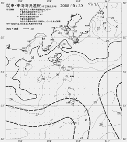 一都三県漁海況速報、関東・東海海況速報(2008/09/30)