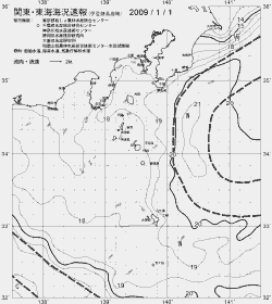 一都三県漁海況速報、関東・東海海況速報(2009/01/01)
