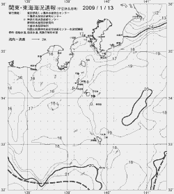 一都三県漁海況速報、関東・東海海況速報(2009/01/13)