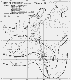 一都三県漁海況速報、関東・東海海況速報(2009/09/22)