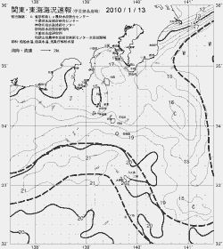 一都三県漁海況速報、関東・東海海況速報(2010/01/13)