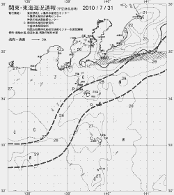 一都三県漁海況速報、関東・東海海況速報(2010/07/31)