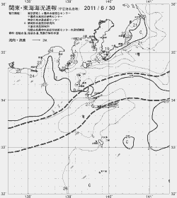 一都三県漁海況速報、関東・東海海況速報(2011/06/30)