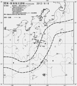 一都三県漁海況速報、関東・東海海況速報(2012/08/08)