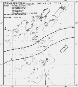 一都三県漁海況速報、関東・東海海況速報(2012/08/28)
