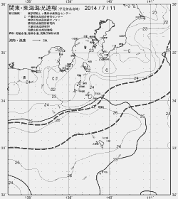 一都三県漁海況速報、関東・東海海況速報(2014/07/11)