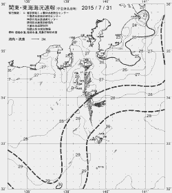 一都三県漁海況速報、関東・東海海況速報(2015/07/31)