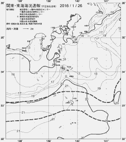 一都三県漁海況速報、関東・東海海況速報(2016/01/26)