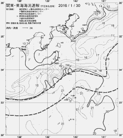 一都三県漁海況速報、関東・東海海況速報(2016/01/30)