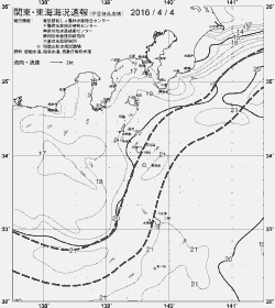 一都三県漁海況速報、関東・東海海況速報(2016/04/04)
