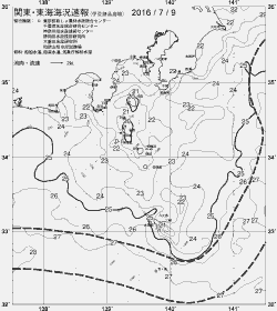 一都三県漁海況速報、関東・東海海況速報(2016/07/09)