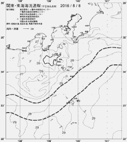 一都三県漁海況速報、関東・東海海況速報(2016/08/08)