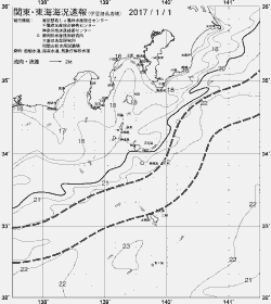 一都三県漁海況速報、関東・東海海況速報(2017/01/01)