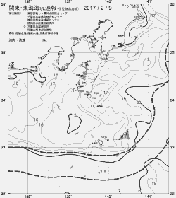 一都三県漁海況速報、関東・東海海況速報(2017/02/09)