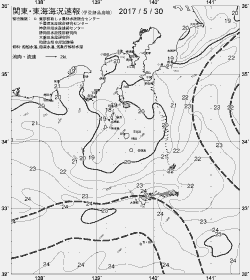 一都三県漁海況速報、関東・東海海況速報(2017/05/30)