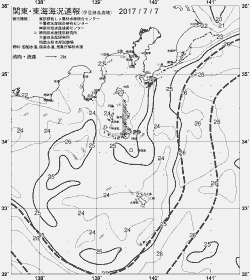 一都三県漁海況速報、関東・東海海況速報(2017/07/07)