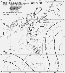 一都三県漁海況速報、関東・東海海況速報(2017/07/26)