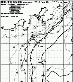 一都三県漁海況速報、関東・東海海況速報(2018/04/19)