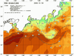 関東・東海海況速報/広域(2009/08/30)