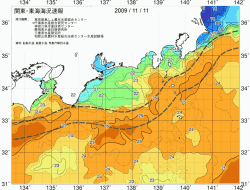 関東・東海海況速報/広域(2009/11/11)