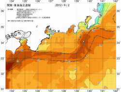 関東・東海海況速報/広域(2012/08/02)