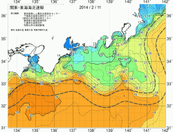 関東・東海海況速報/広域(2014/02/11)