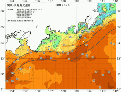 関東・東海海況速報/広域(2014/08/08)