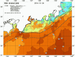関東・東海海況速報/広域(2014/08/24)