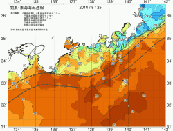 関東・東海海況速報/広域(2014/08/25)