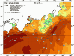関東・東海海況速報/広域(2016/08/08)