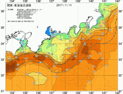 関東・東海海況速報/広域(2017/01/11)