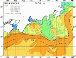 関東・東海海況速報/広域(2017/02/16)