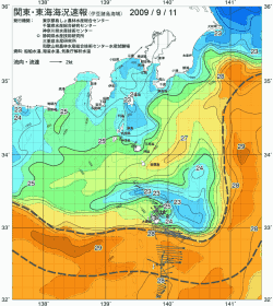 関東・東海海況速報/伊豆諸島海域(2009/09/11)