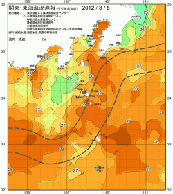 関東・東海海況速報/伊豆諸島海域(2012/08/08)
