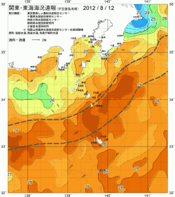 関東・東海海況速報/伊豆諸島海域(2012/08/12)