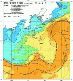 関東・東海海況速報/伊豆諸島海域(2014/04/07)