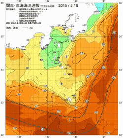 関東・東海海況速報/伊豆諸島海域(2015/05/06)