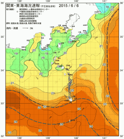 関東・東海海況速報/伊豆諸島海域(2015/06/06)