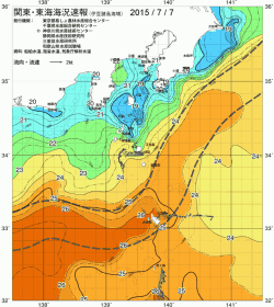 関東・東海海況速報/伊豆諸島海域(2015/07/07)