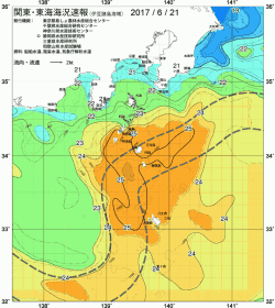 関東・東海海況速報/伊豆諸島海域(2017/06/21)