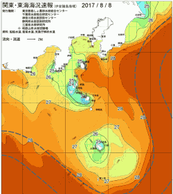 関東・東海海況速報/伊豆諸島海域(2017/08/08)