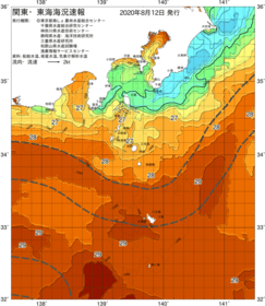 関東・東海海況速報/伊豆諸島海域(2020/08/12)