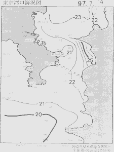 東京湾口海況図(1997/07/04)