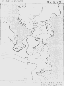 東京湾口海況図(1997/08/22)
