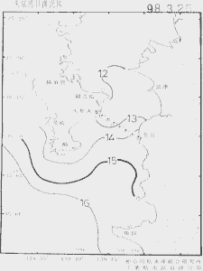 東京湾口海況図(1998/03/25)