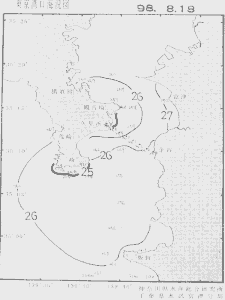 東京湾口海況図(1998/08/18)