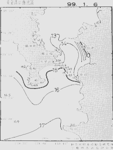 東京湾口海況図(1999/01/06)