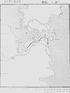 東京湾口海況図(1999/01/21)